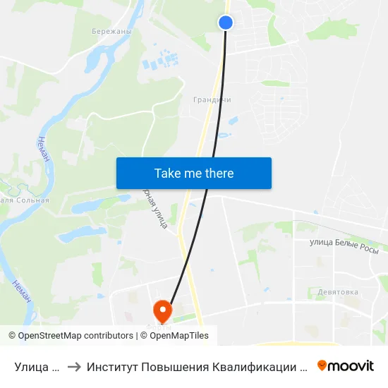 Улица Богатая to Институт Повышения Квалификации И Переподготовки Кадров Гргу map
