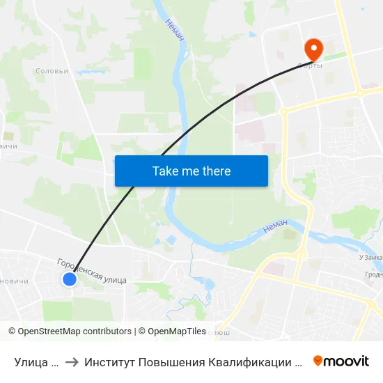 Улица Дачная to Институт Повышения Квалификации И Переподготовки Кадров Гргу map