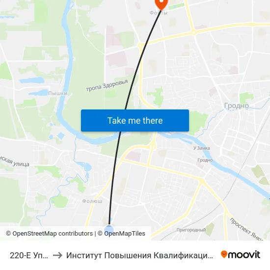 220-Е Управление to Институт Повышения Квалификации И Переподготовки Кадров Гргу map