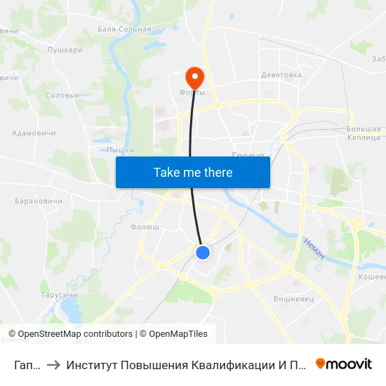 Гап № 2 to Институт Повышения Квалификации И Переподготовки Кадров Гргу map