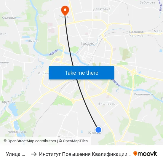 Улица Шарипова to Институт Повышения Квалификации И Переподготовки Кадров Гргу map