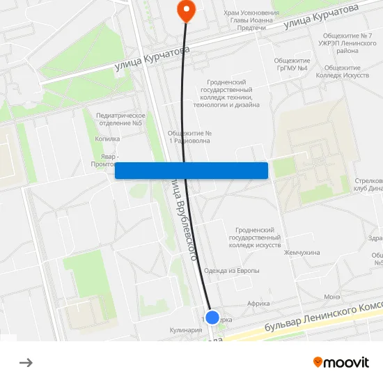 Управление Статистики to Институт Повышения Квалификации И Переподготовки Кадров Гргу map