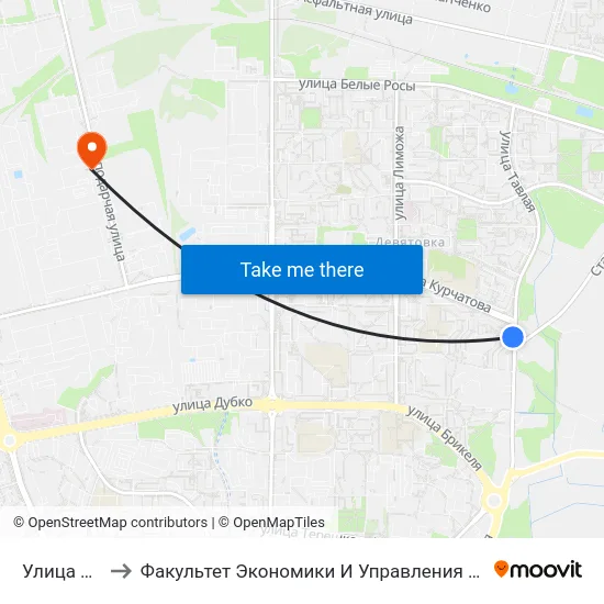 Улица Тавлая to Факультет Экономики И Управления Гргу Им. Янки Купалы map