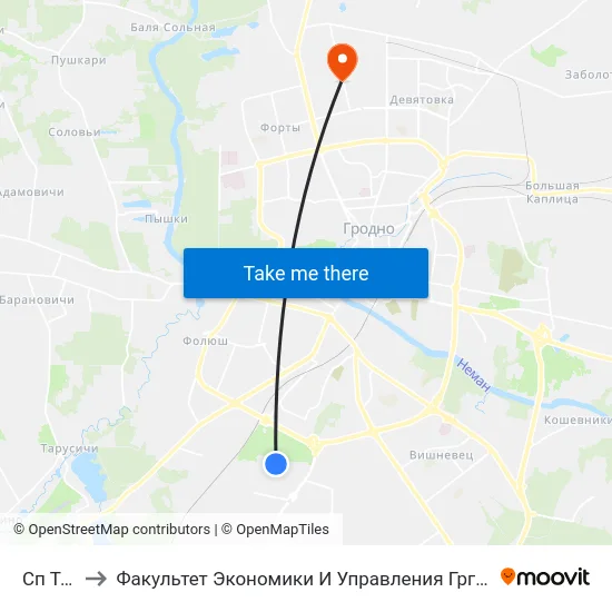 Сп Теста to Факультет Экономики И Управления Гргу Им. Янки Купалы map