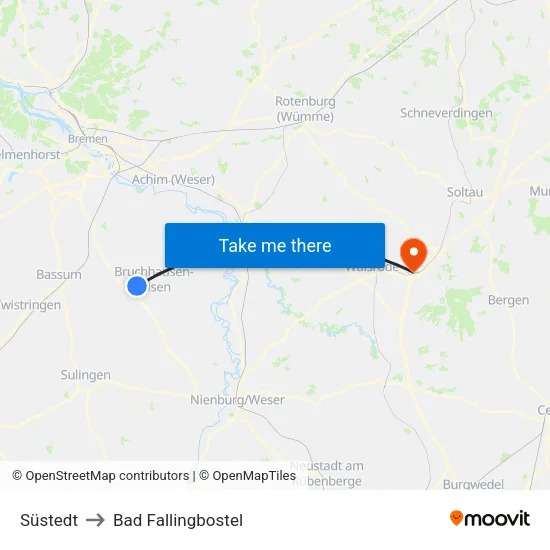 Süstedt to Bad Fallingbostel map