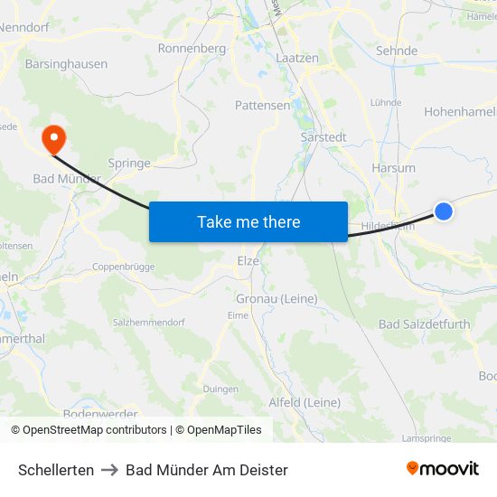 Schellerten to Bad Münder Am Deister map