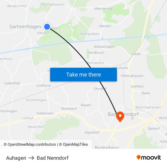 Auhagen to Bad Nenndorf map
