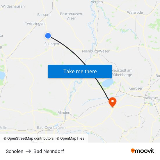 Scholen to Bad Nenndorf map