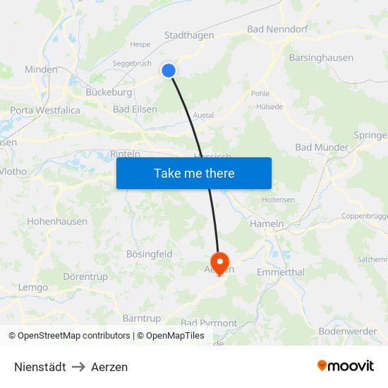 Nienstädt to Aerzen map