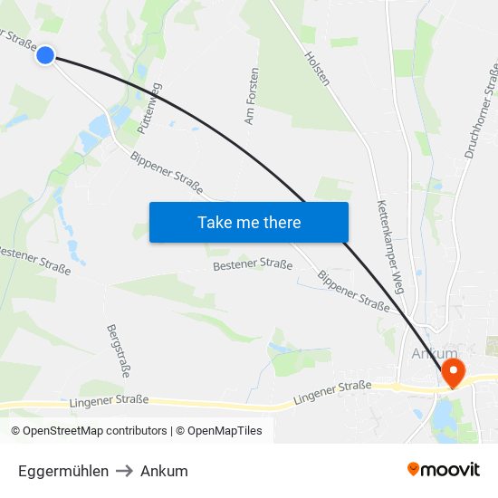 Eggermühlen to Ankum map