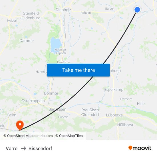 Varrel to Bissendorf map