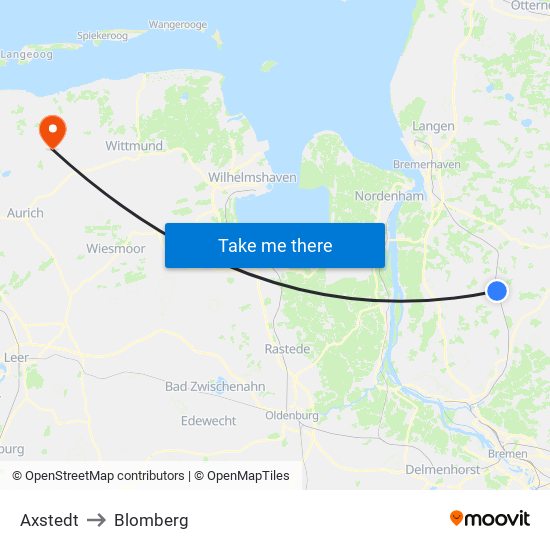 Axstedt to Blomberg map