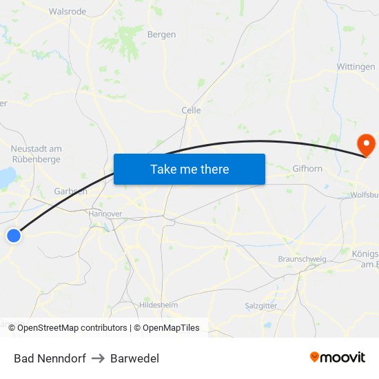 Bad Nenndorf to Barwedel map