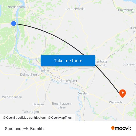 Stadland to Bomlitz map