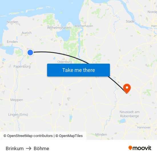 Brinkum to Böhme map