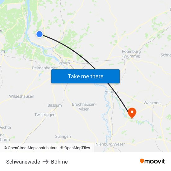 Schwanewede to Böhme map