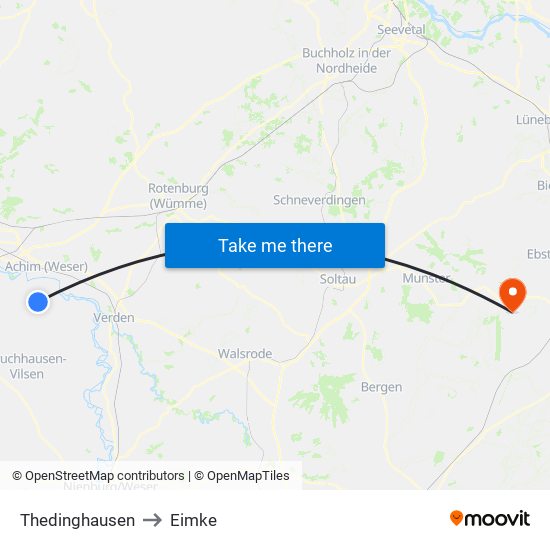 Thedinghausen to Eimke map