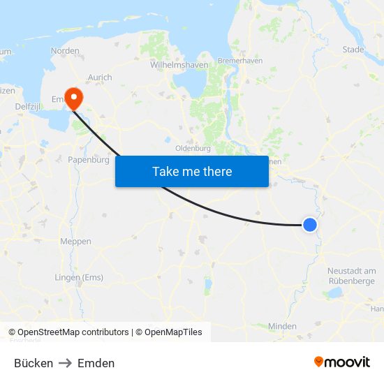 Bücken to Emden map