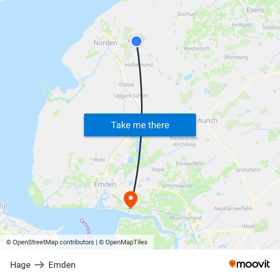 Hage to Emden map