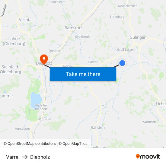 Varrel to Diepholz map