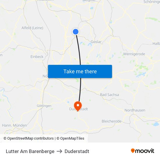 Lutter Am Barenberge to Duderstadt map