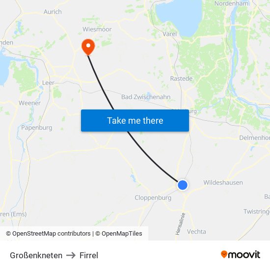 Großenkneten to Firrel map