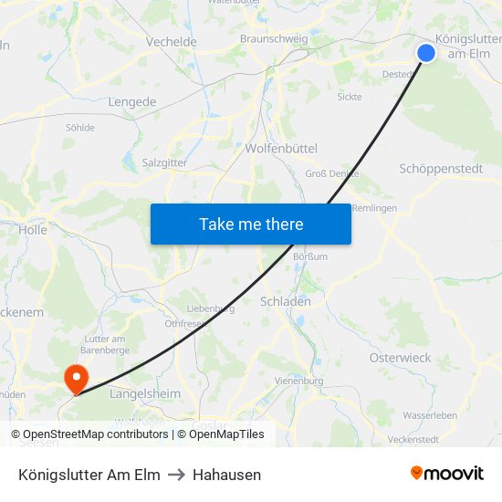 Königslutter Am Elm to Hahausen map