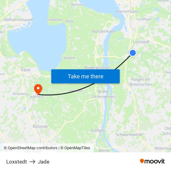 Loxstedt to Jade map