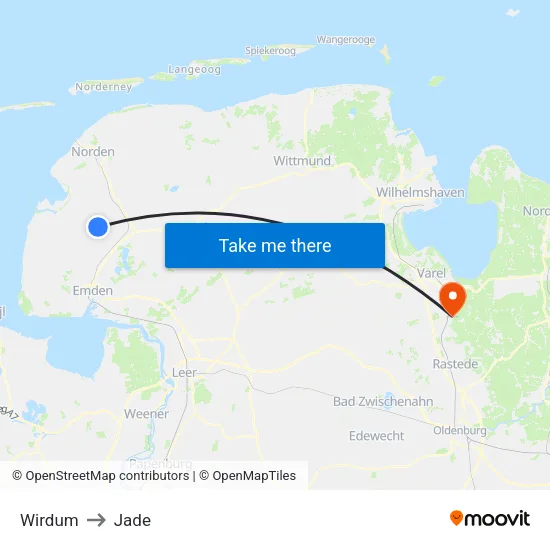 Wirdum to Jade map