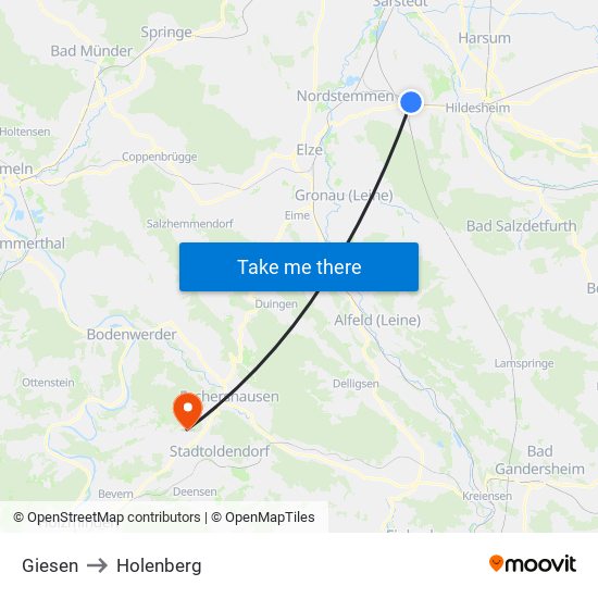 Giesen to Holenberg map