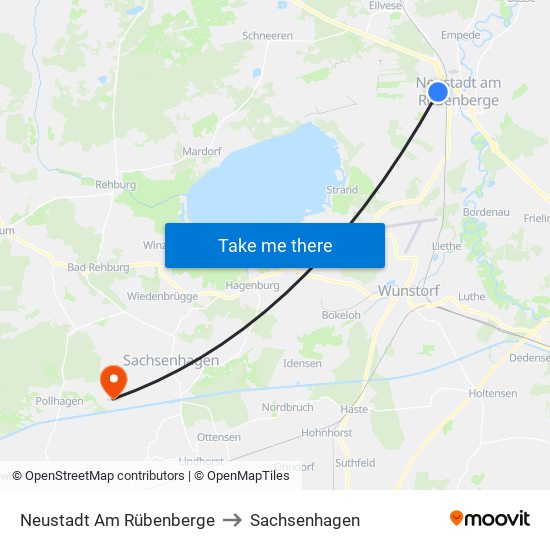 Neustadt Am Rübenberge to Sachsenhagen map