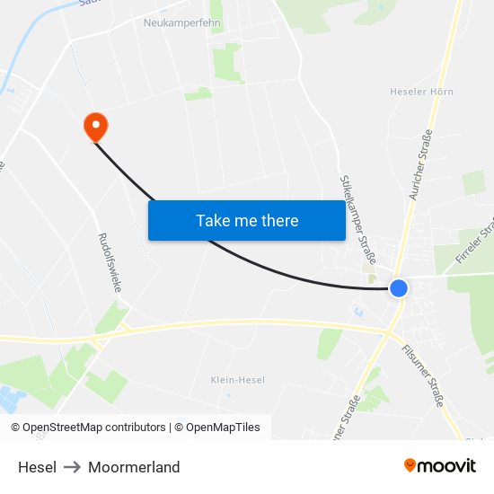 Hesel to Moormerland map