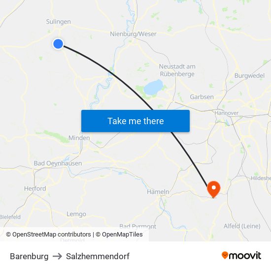 Barenburg to Salzhemmendorf map