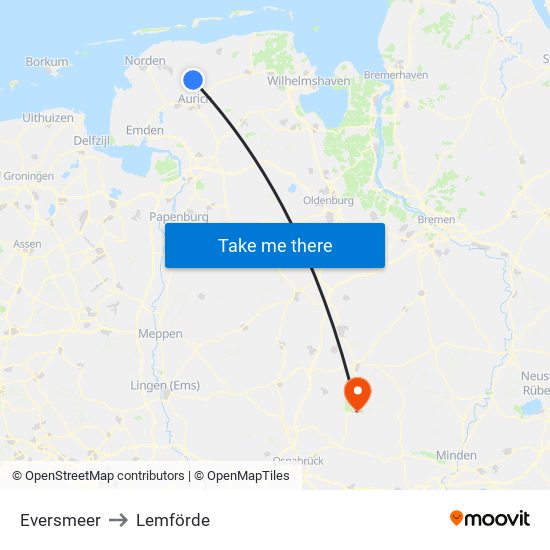 Eversmeer to Lemförde map