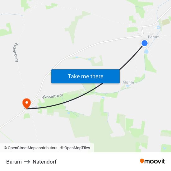 Barum to Natendorf map