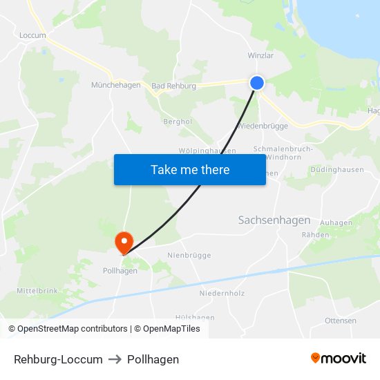 Rehburg-Loccum to Pollhagen map