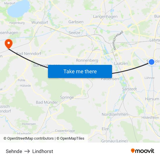 Sehnde to Lindhorst map