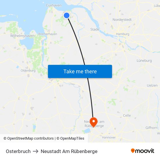 Osterbruch to Neustadt Am Rübenberge map