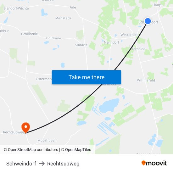 Schweindorf to Rechtsupweg map