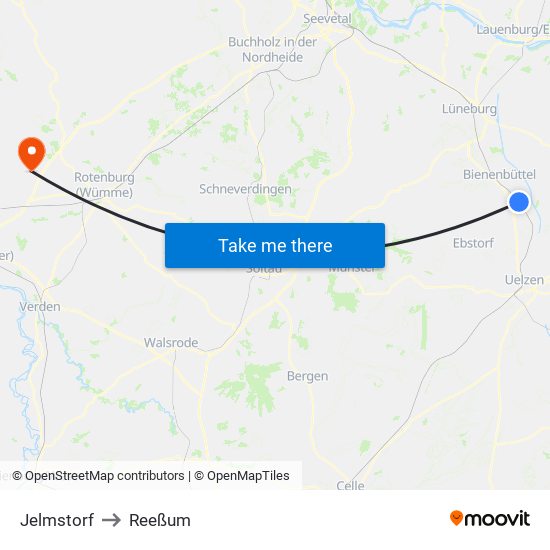 Jelmstorf to Reeßum map