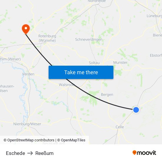 Eschede to Reeßum map