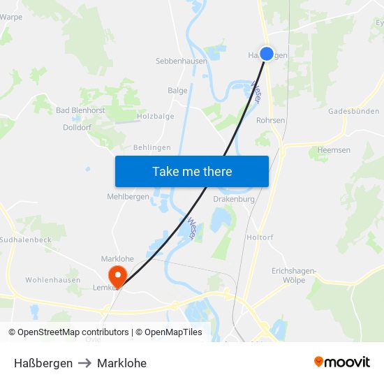 Haßbergen to Marklohe map