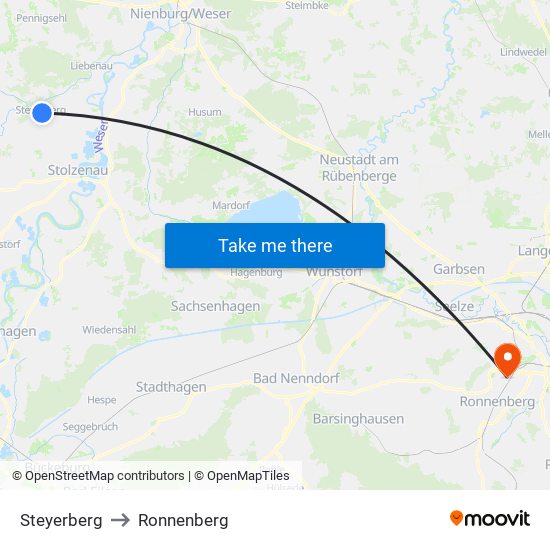 Steyerberg to Ronnenberg map