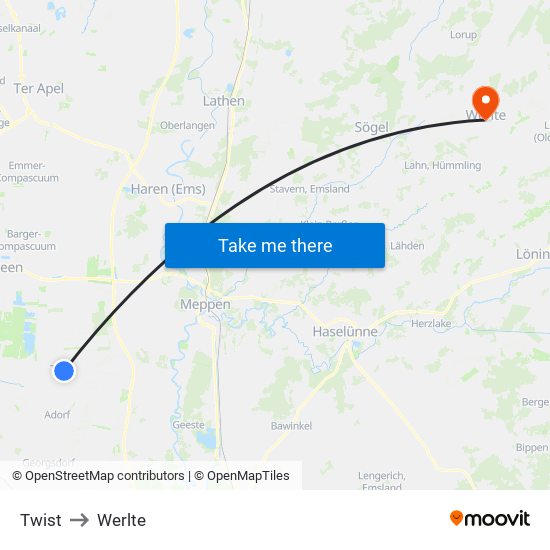 Twist to Werlte map