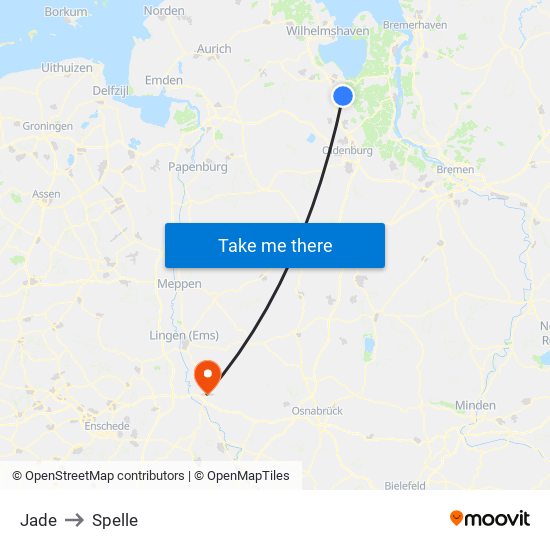 Jade to Spelle map