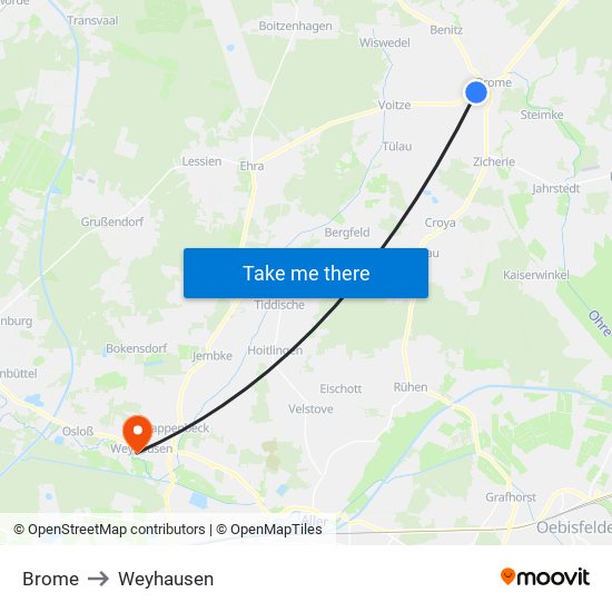 Brome to Weyhausen map