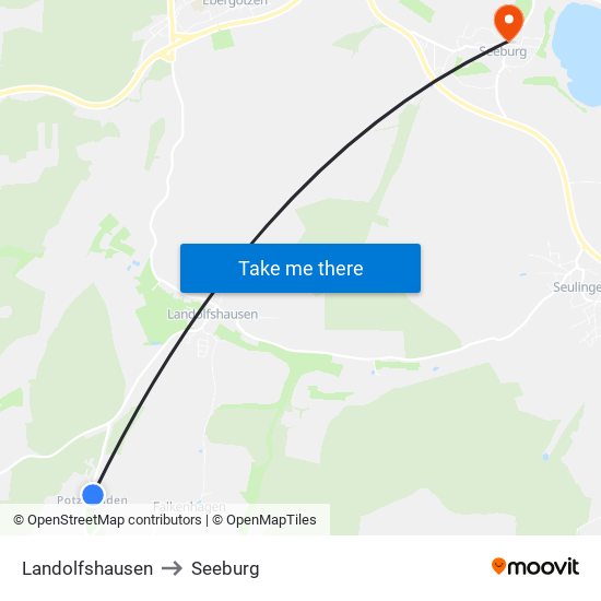Landolfshausen to Seeburg map