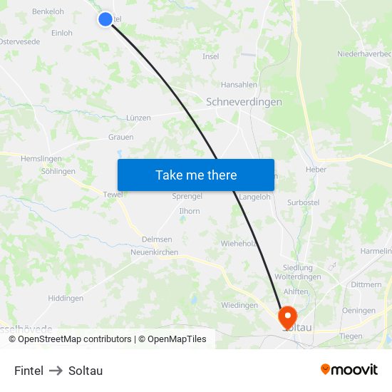 Fintel to Soltau map