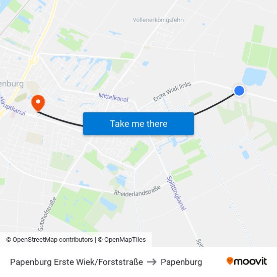 Papenburg Erste Wiek/Forststraße to Papenburg map