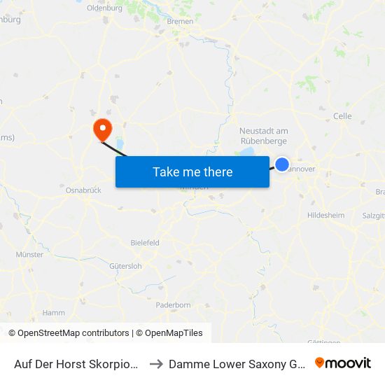 Auf Der Horst Skorpiongasse to Damme Lower Saxony Germany map
